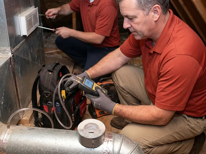 Ductwork Evaluation, Sealing, and Airflow Balancing in Independence, MO